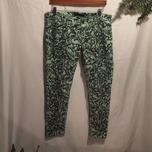 Green and black printed pants!